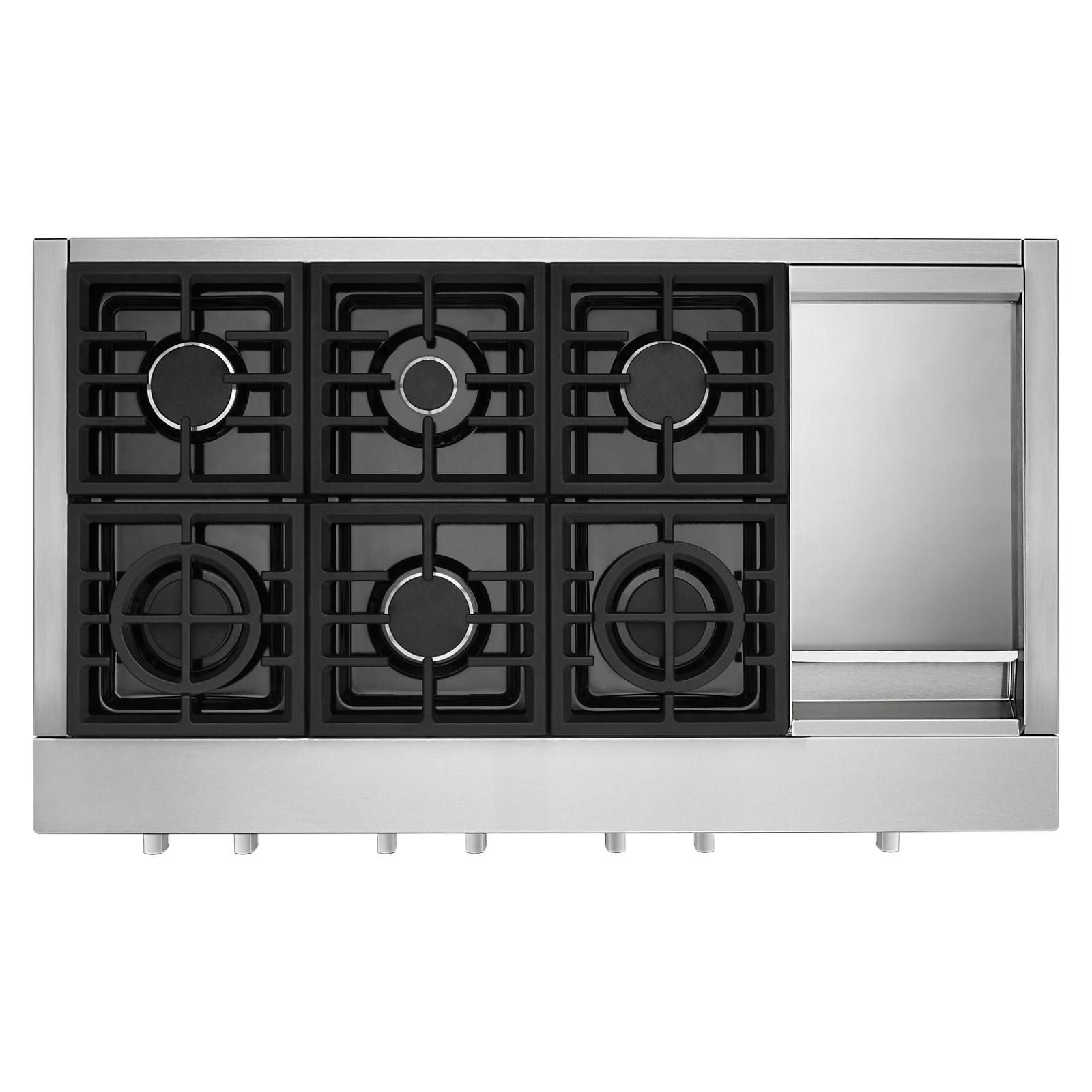 KitchenAid Stainless Steel 48" Commercial Gas Cooktop - KCGC558JSS