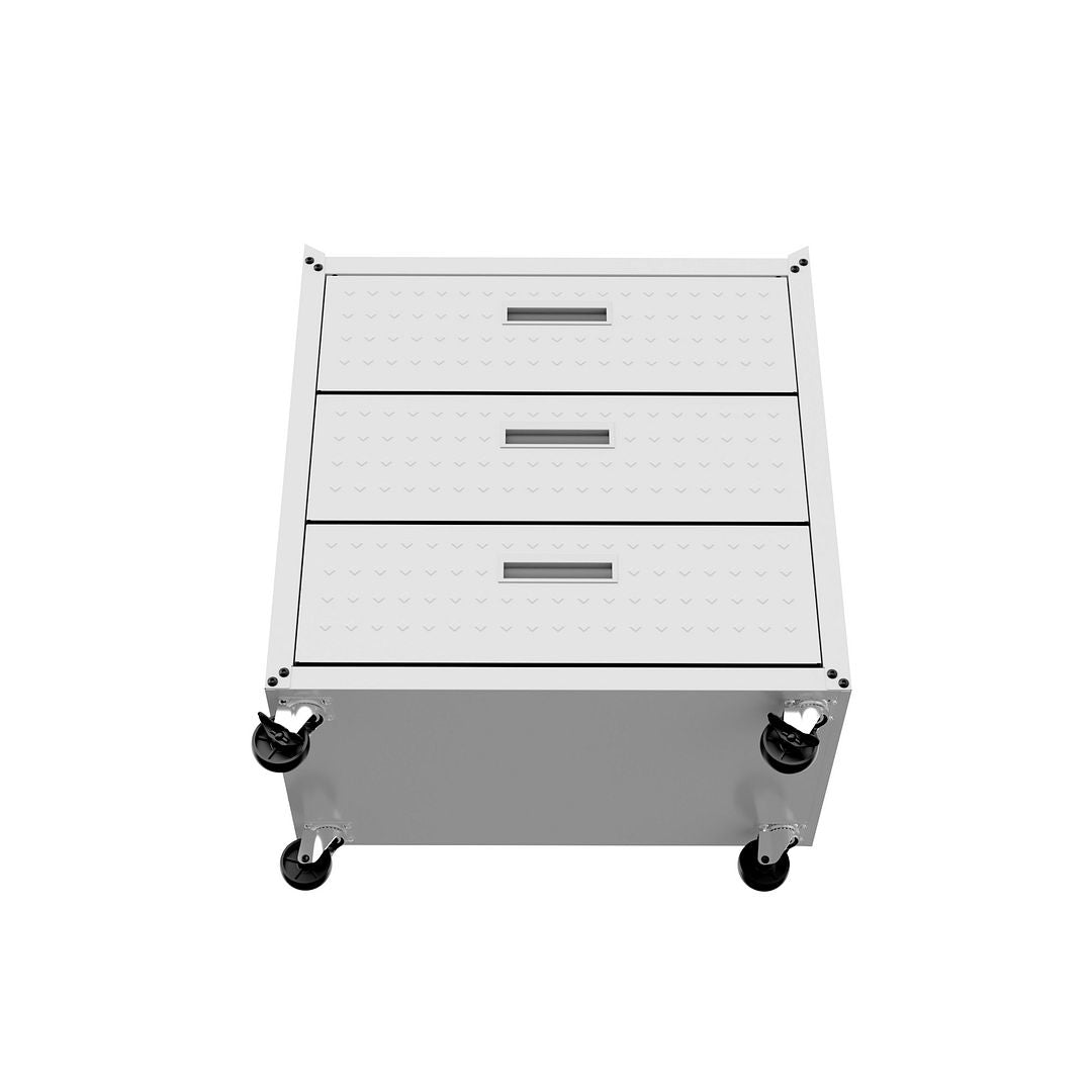 Maximus 31.5" Mobile Garage Chest with Drawers - White