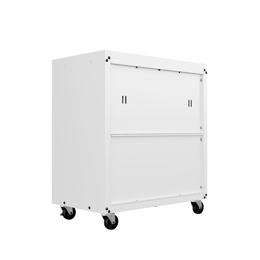 Maximus 31.5" Mobile Garage Chest with Drawers - White