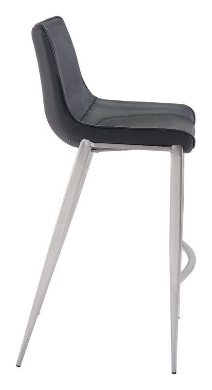 Teglberg Bar Height Stool - Black/Silver - Set of 2