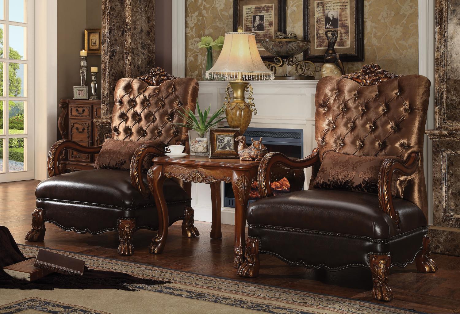 Constantine Accent Chair - Cherry Oak