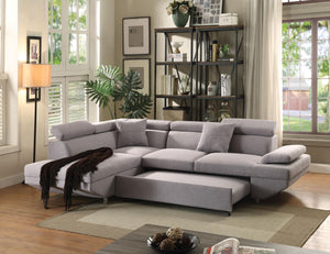 Ben Upholstered Sleeper Sectional - Grey