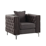 Adecyn Tufted Chair - Dark Grey