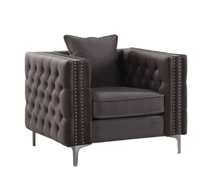 Adecyn Tufted Chair - Dark Grey