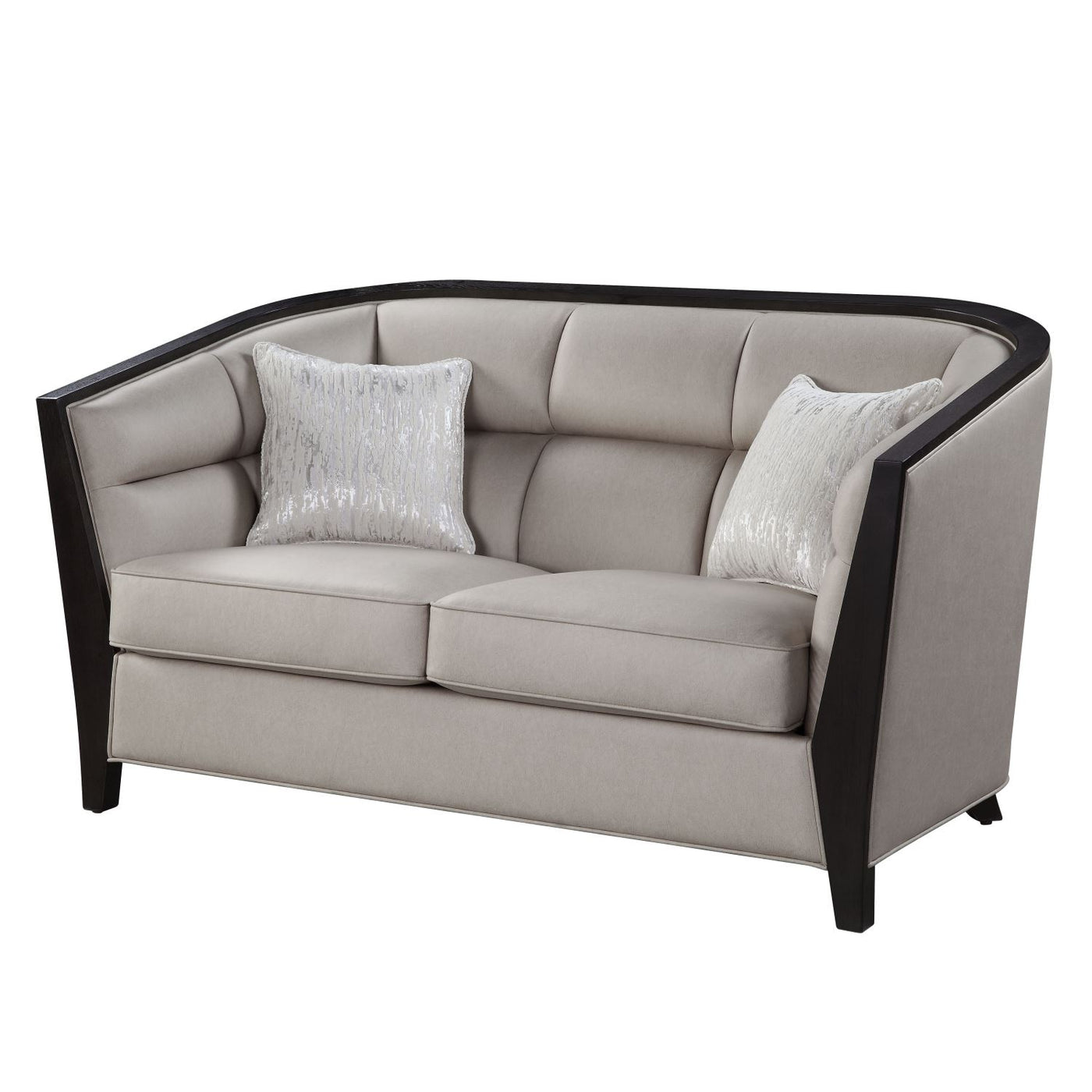 Sola Ash Wood Loveseat - Beige