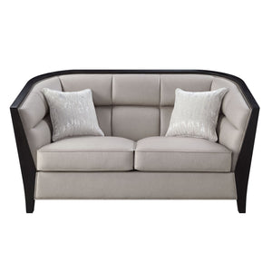 Sola Ash Wood Loveseat - Beige