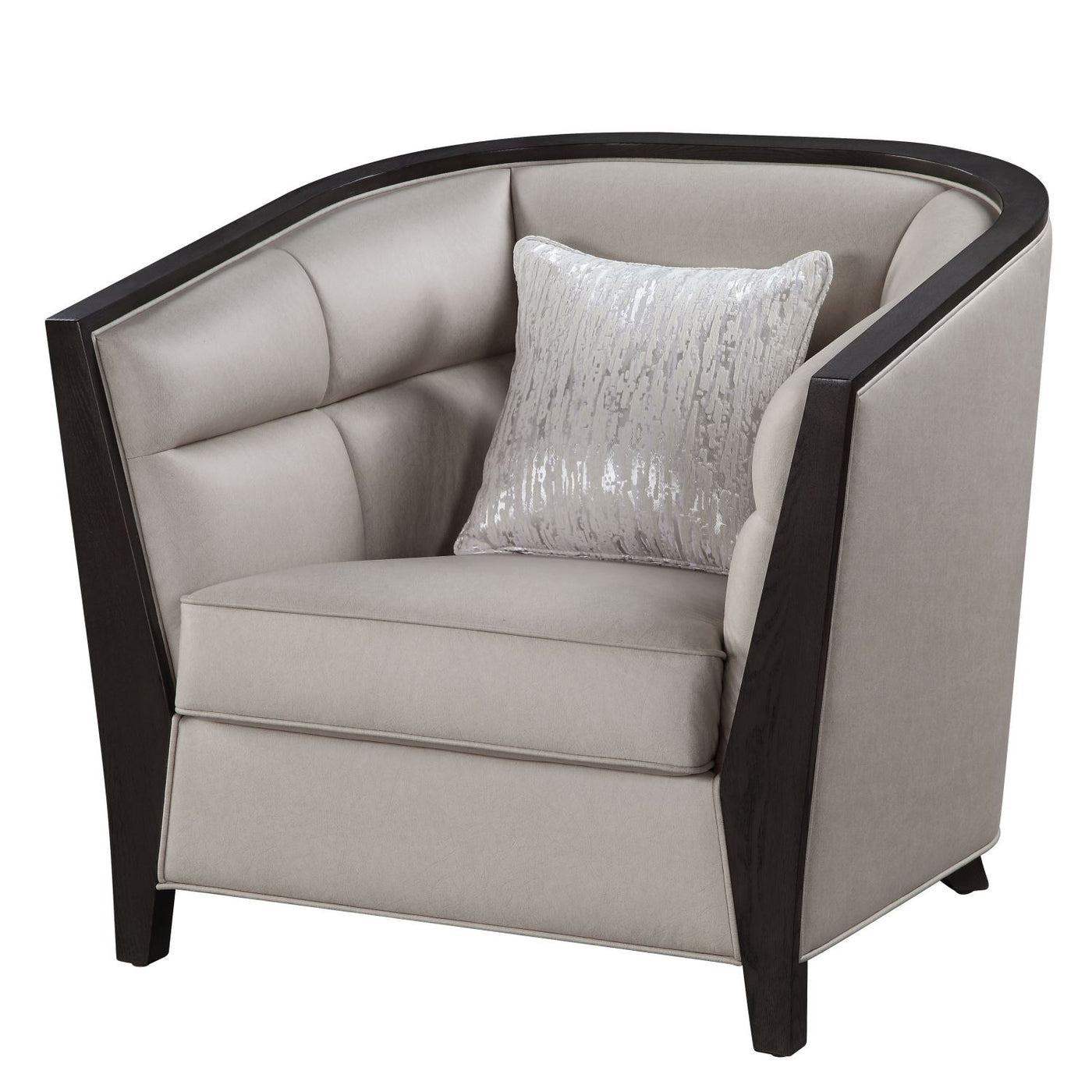 Sola Ash Wood Arm Chair - Beige
