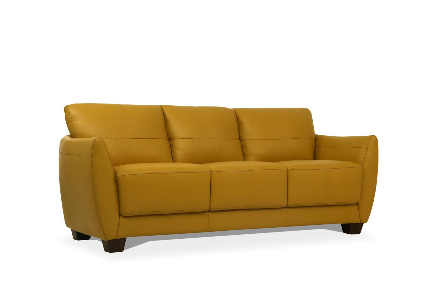 Jon Perse Leather Sofa - Mustard