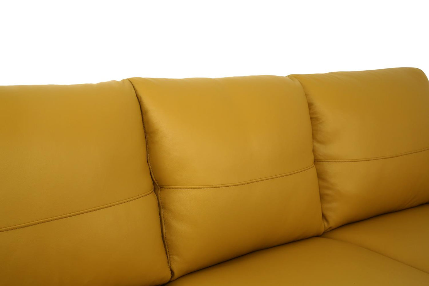 Jon Perse Leather Sofa - Mustard