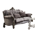 Escalera Loveseat - Velvet and Antique Platinum