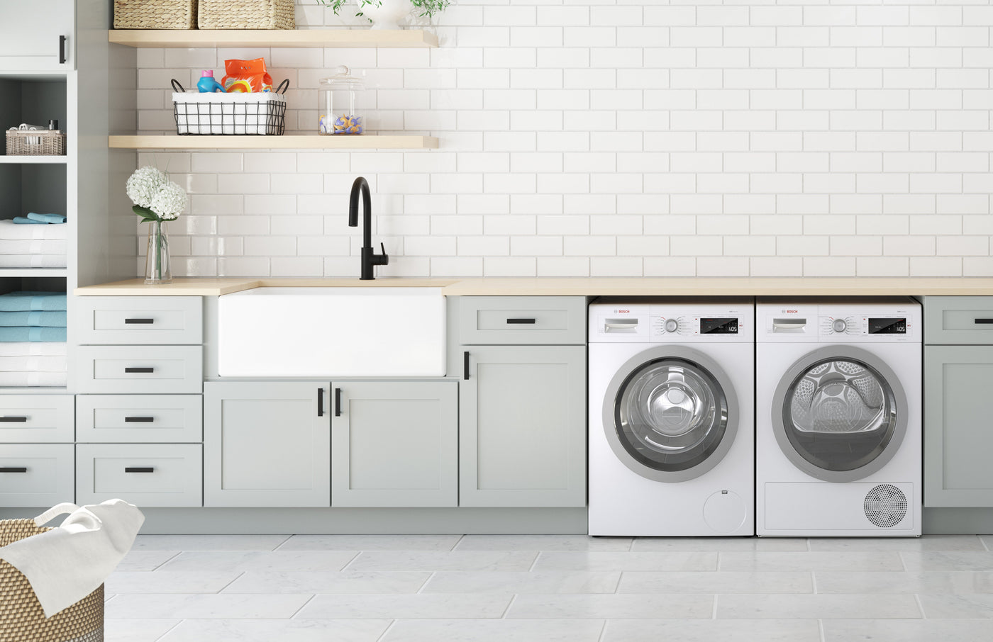 Bosch White 500 Series 24" Compact Washer (2.2 Cu.Ft.) - WAW285H1UC