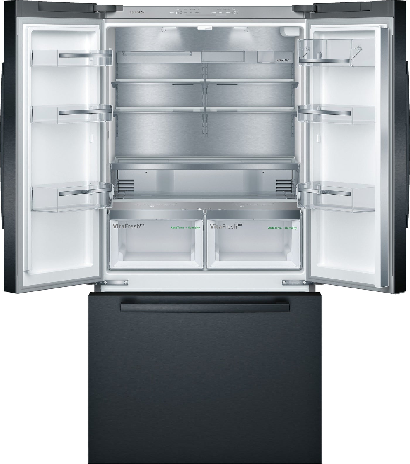 Bosch 800 Series Black Stainless Steel Counter-Depth French Door Refrigerator - B36CT80SNB
