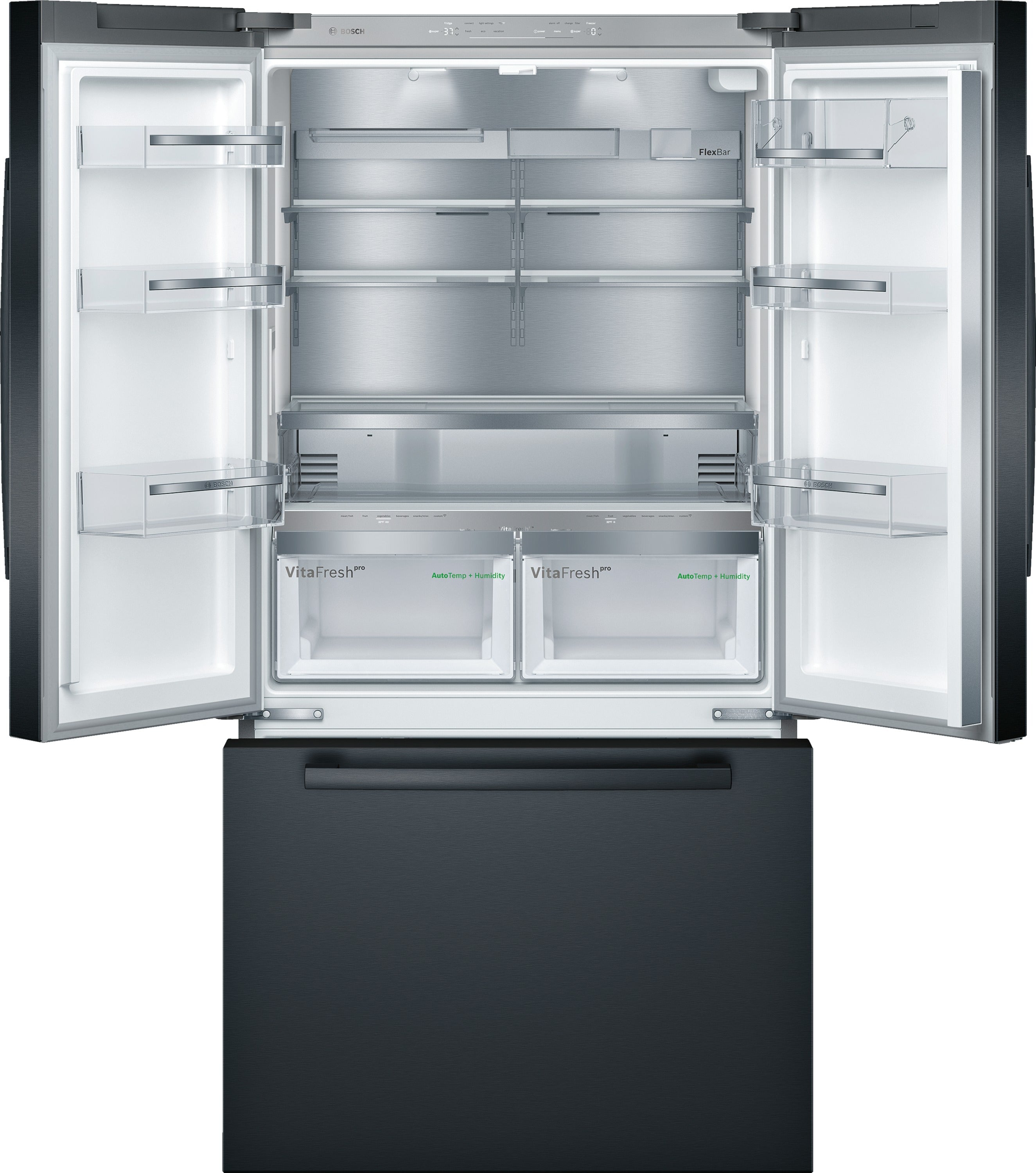 Bosch 800 Series Black Stainless Steel Counter-Depth French Door Refrigerator - B36CT80SNB