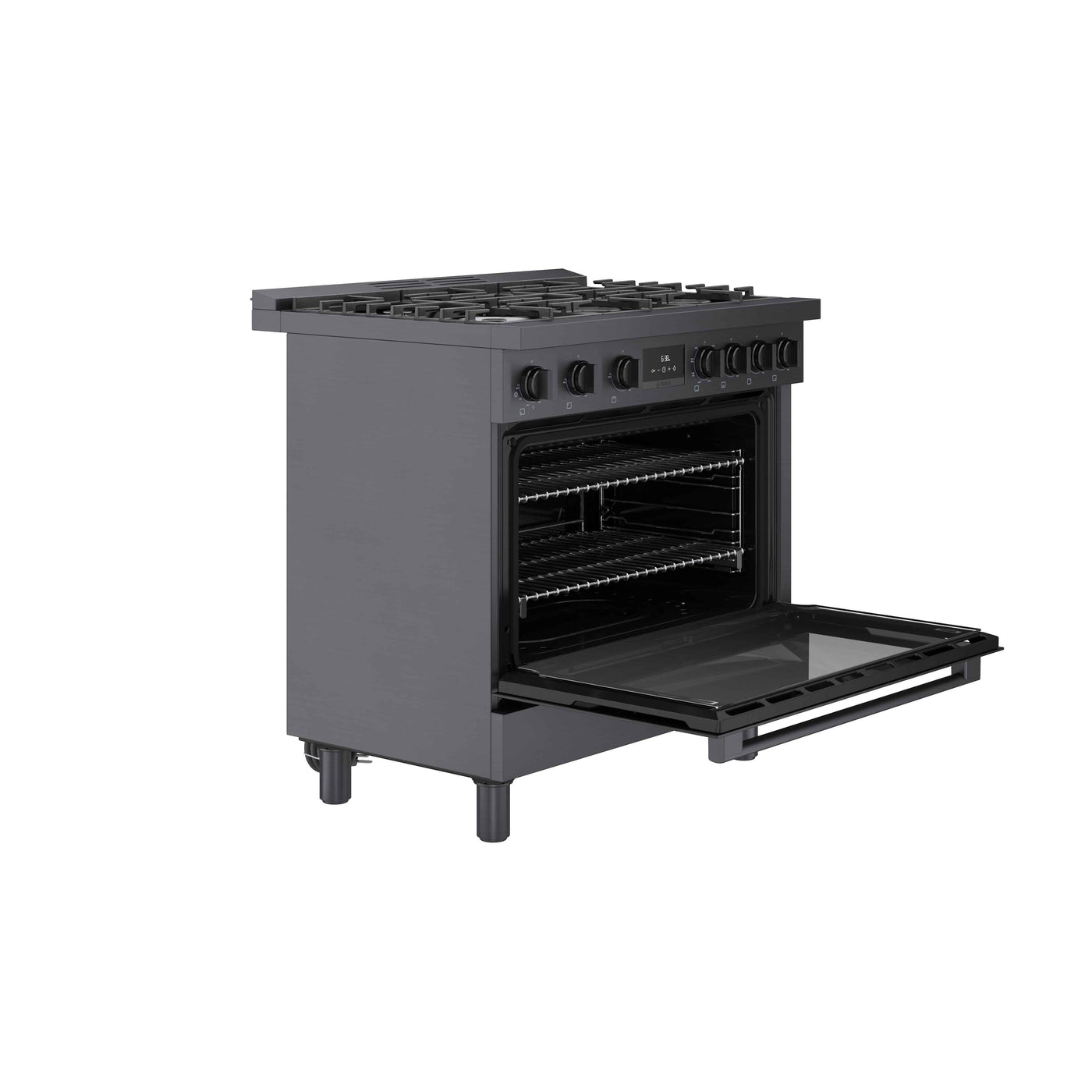 Bosch 36" Industrial Style Duel-Fuel Range Black Stainless Steel - HDS8645C