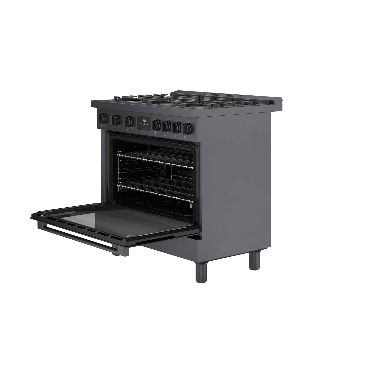 Bosch 36" Industrial Style Duel-Fuel Range Black Stainless Steel - HDS8645C