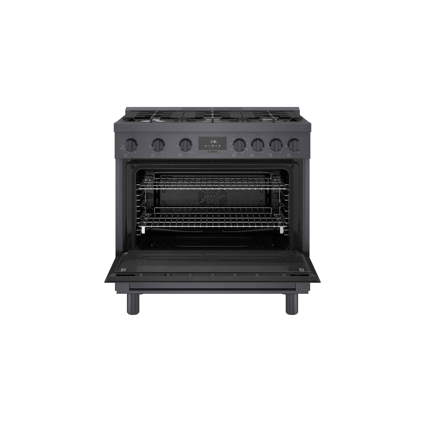 Bosch 36" Industrial Style Duel-Fuel Range Black Stainless Steel - HDS8645C