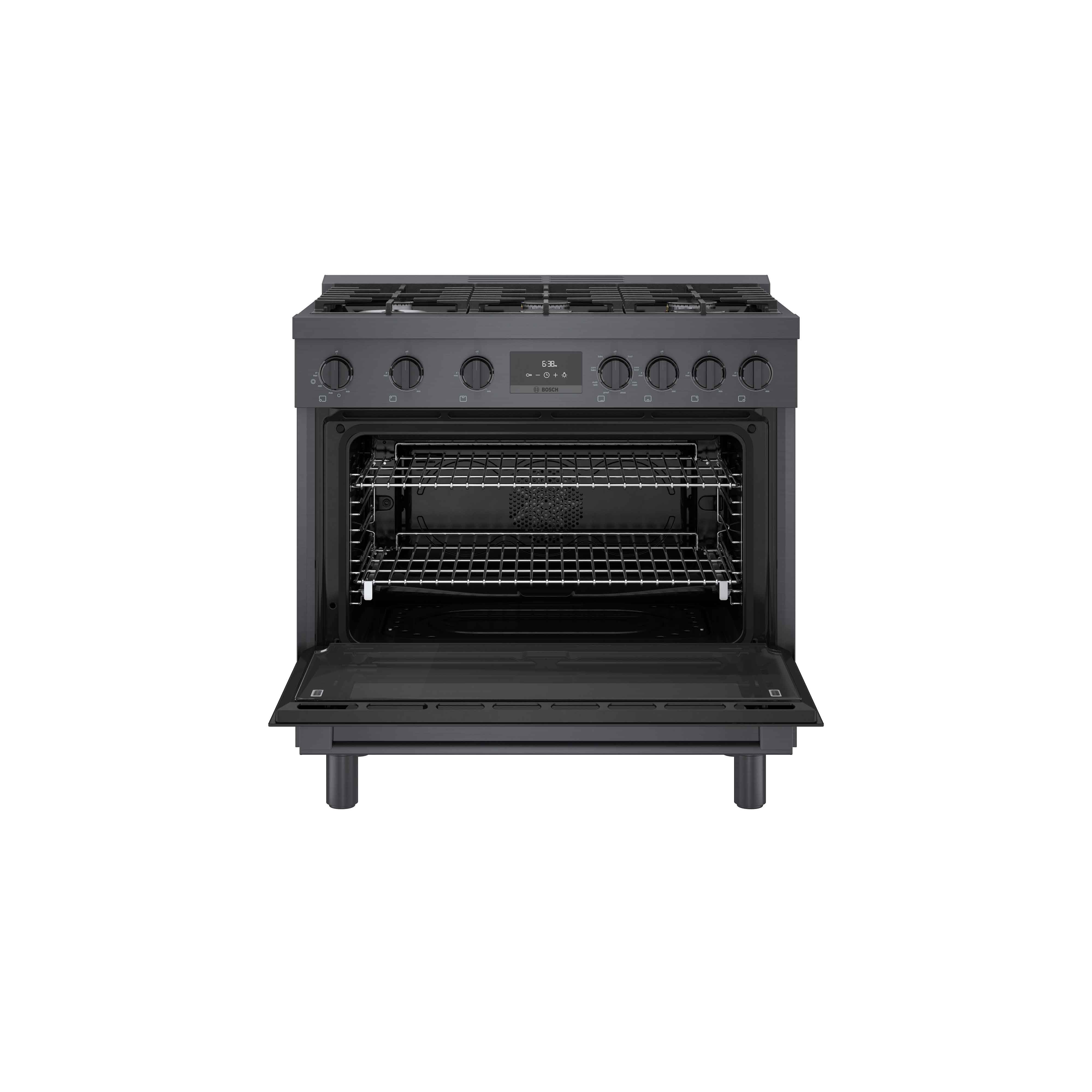 Bosch 36" Industrial Style Duel-Fuel Range Black Stainless Steel - HDS8645C