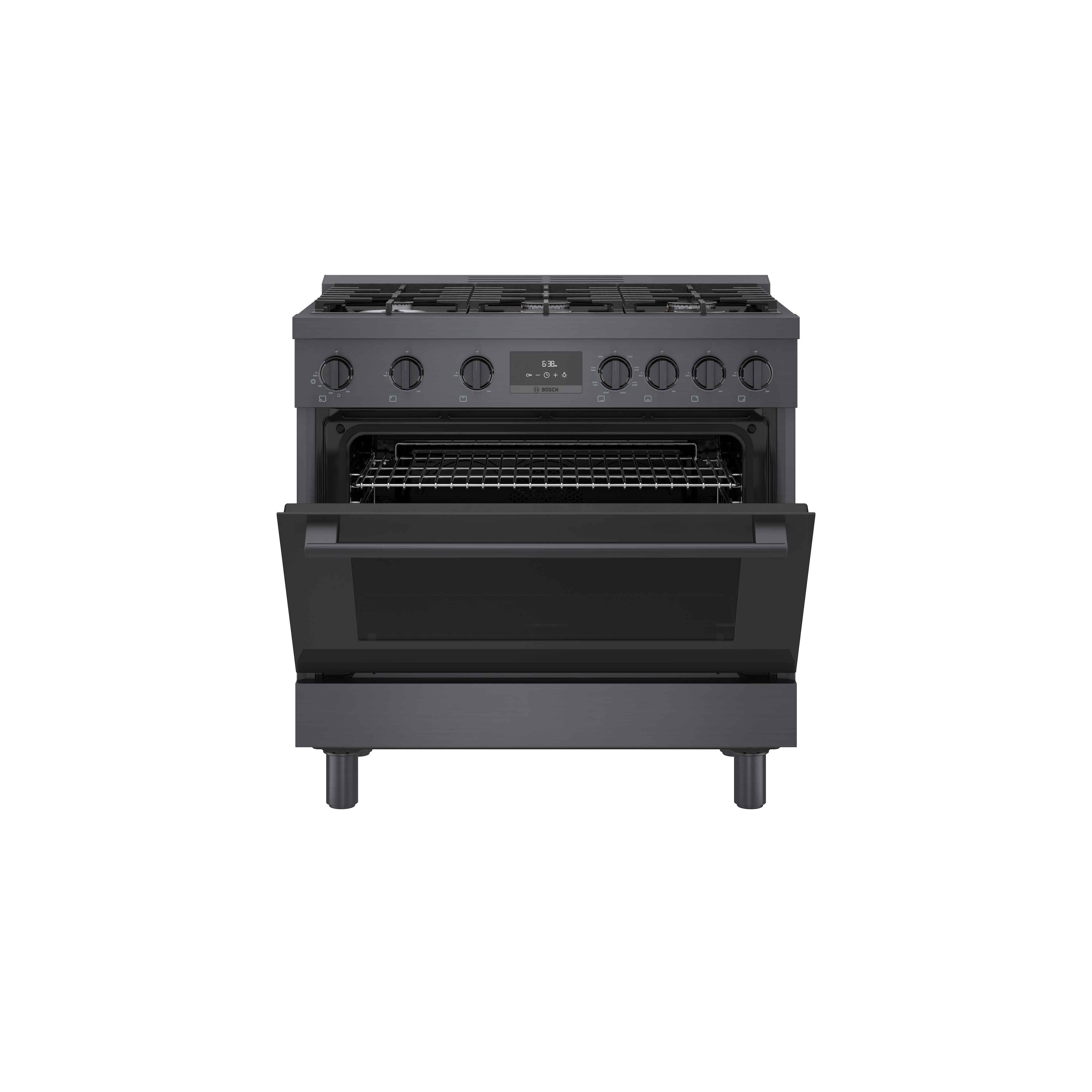Bosch 36" Industrial Style Duel-Fuel Range Black Stainless Steel - HDS8645C