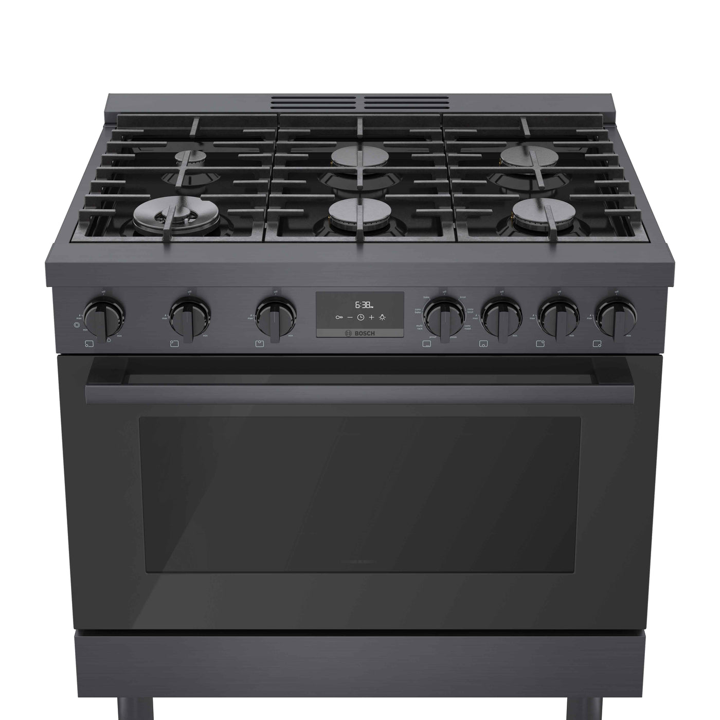 Bosch 36" Industrial Style Duel-Fuel Range Black Stainless Steel - HDS8645C