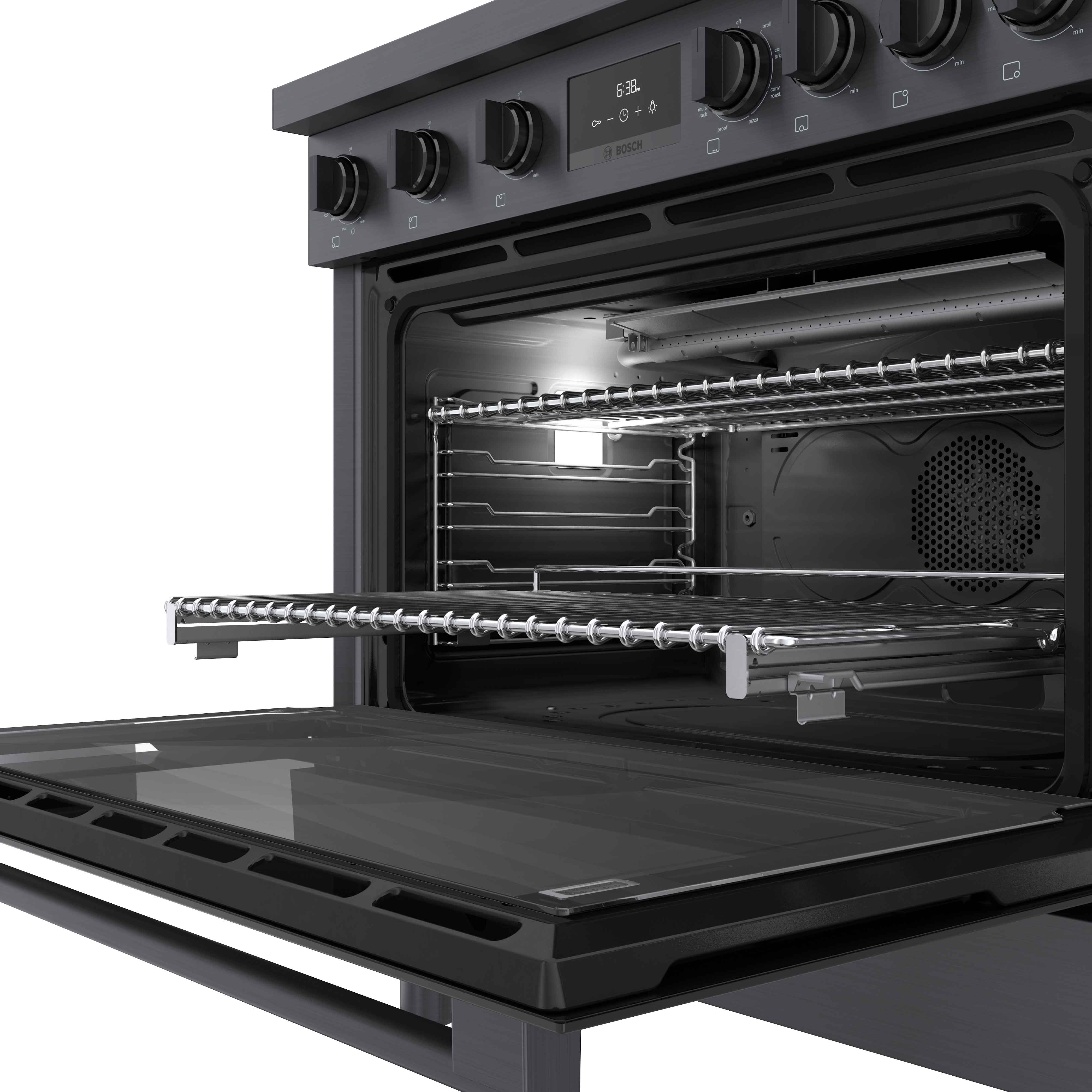 Bosch 36" Industrial Style Duel-Fuel Range Black Stainless Steel - HDS8645C