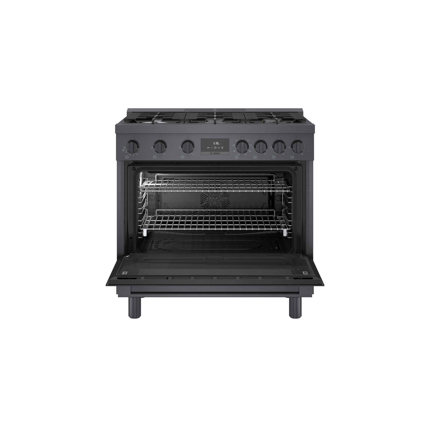Bosch 36" Industrial Style Duel-Fuel Range Black Stainless Steel - HDS8645C