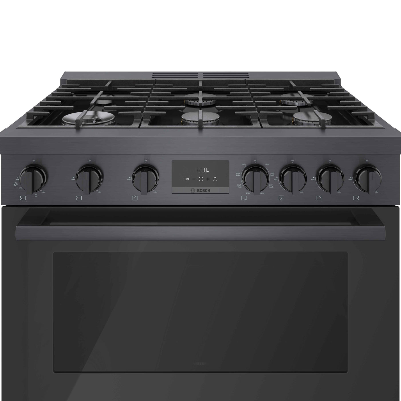 Bosch 36" Industrial Style Duel-Fuel Range Black Stainless Steel - HDS8645C