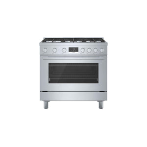Bosch Cuisinière au gaz de style industriel 36 po acier inoxydable HGS8655UC