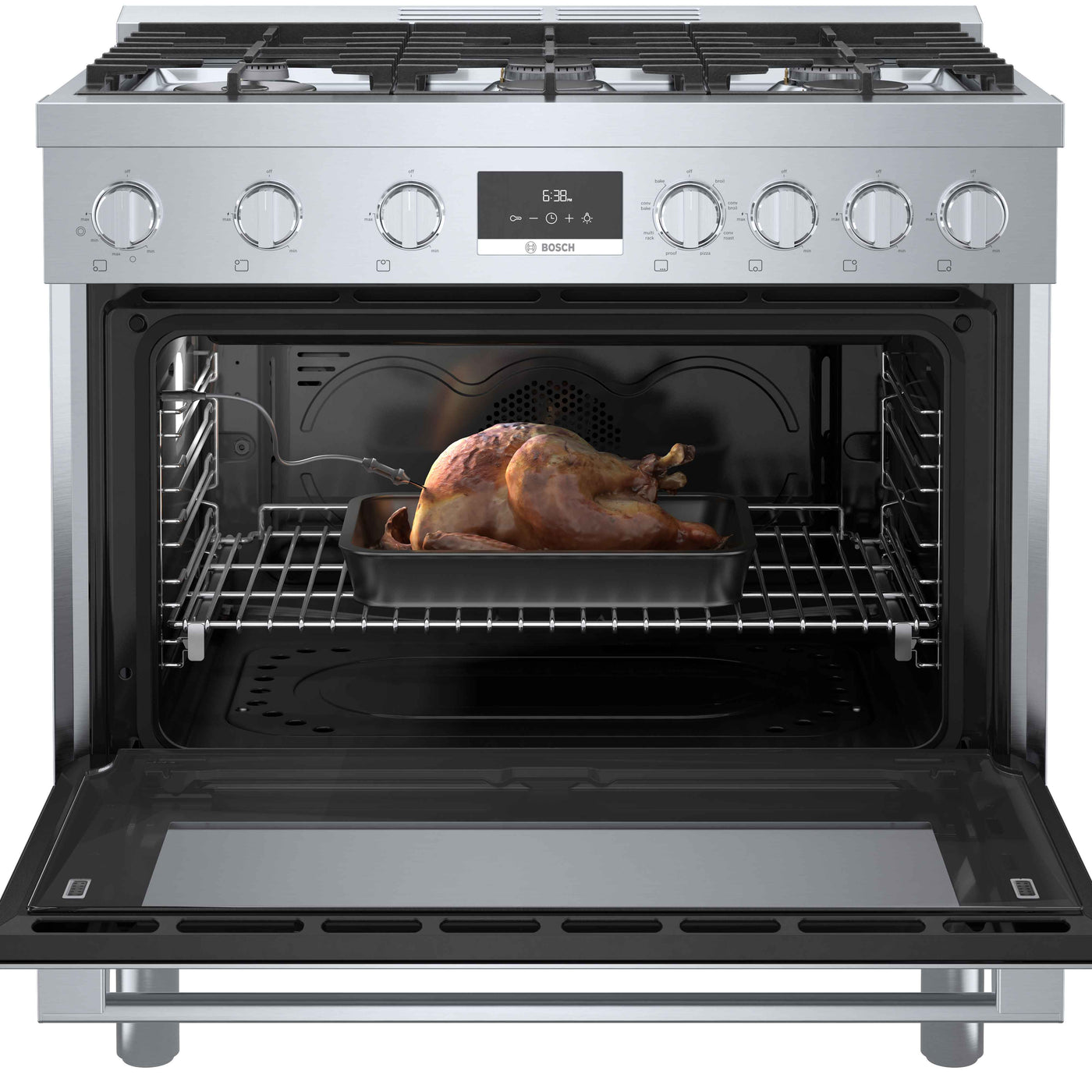 Bosch 36" Industrial Style Duel-Fuel Range Stainless Steel - HDS8655C