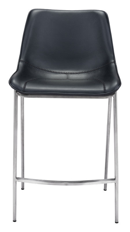 Teglberg Counter Height Stool - Black/Silver - Set of 2