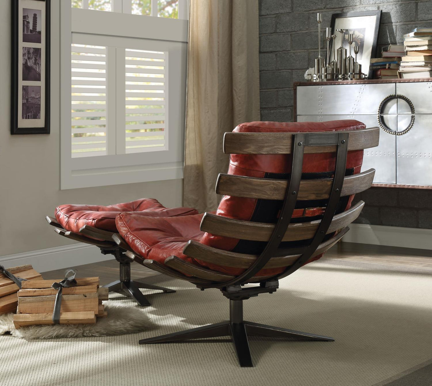 Charlie Brown - II Leather Chair & Ottoman