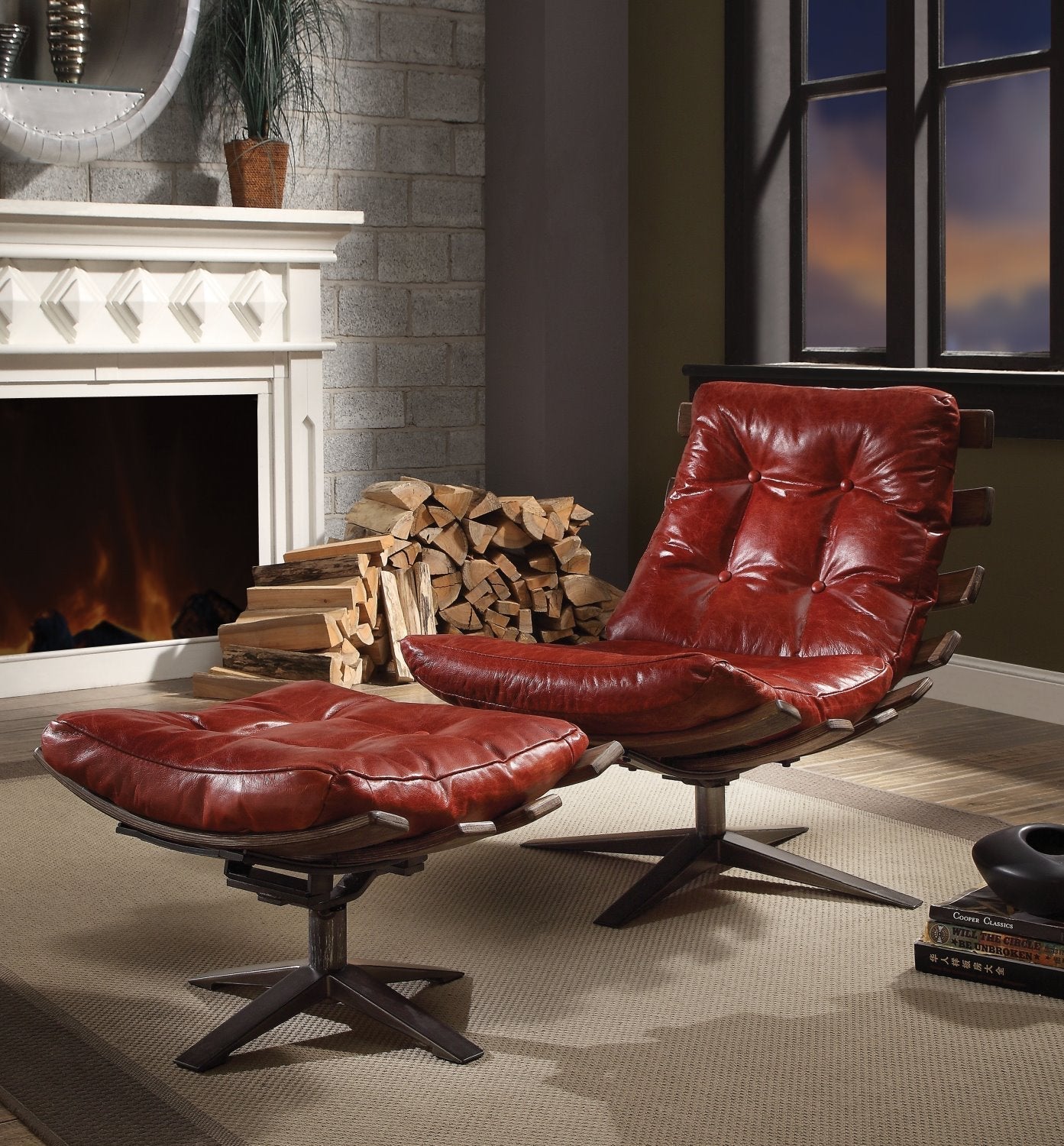 Charlie Brown - II Leather Chair & Ottoman
