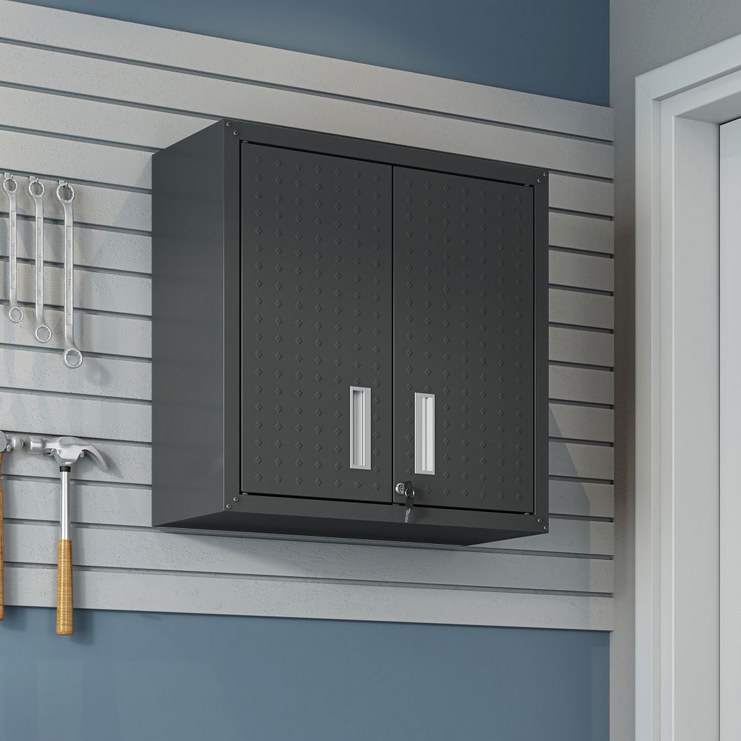 Maximus Floating Garage Cabinet - Charcoal Grey