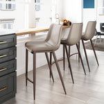 Teglberg Counter Height Stool - Greyish Brown/Walnut - Set of 2