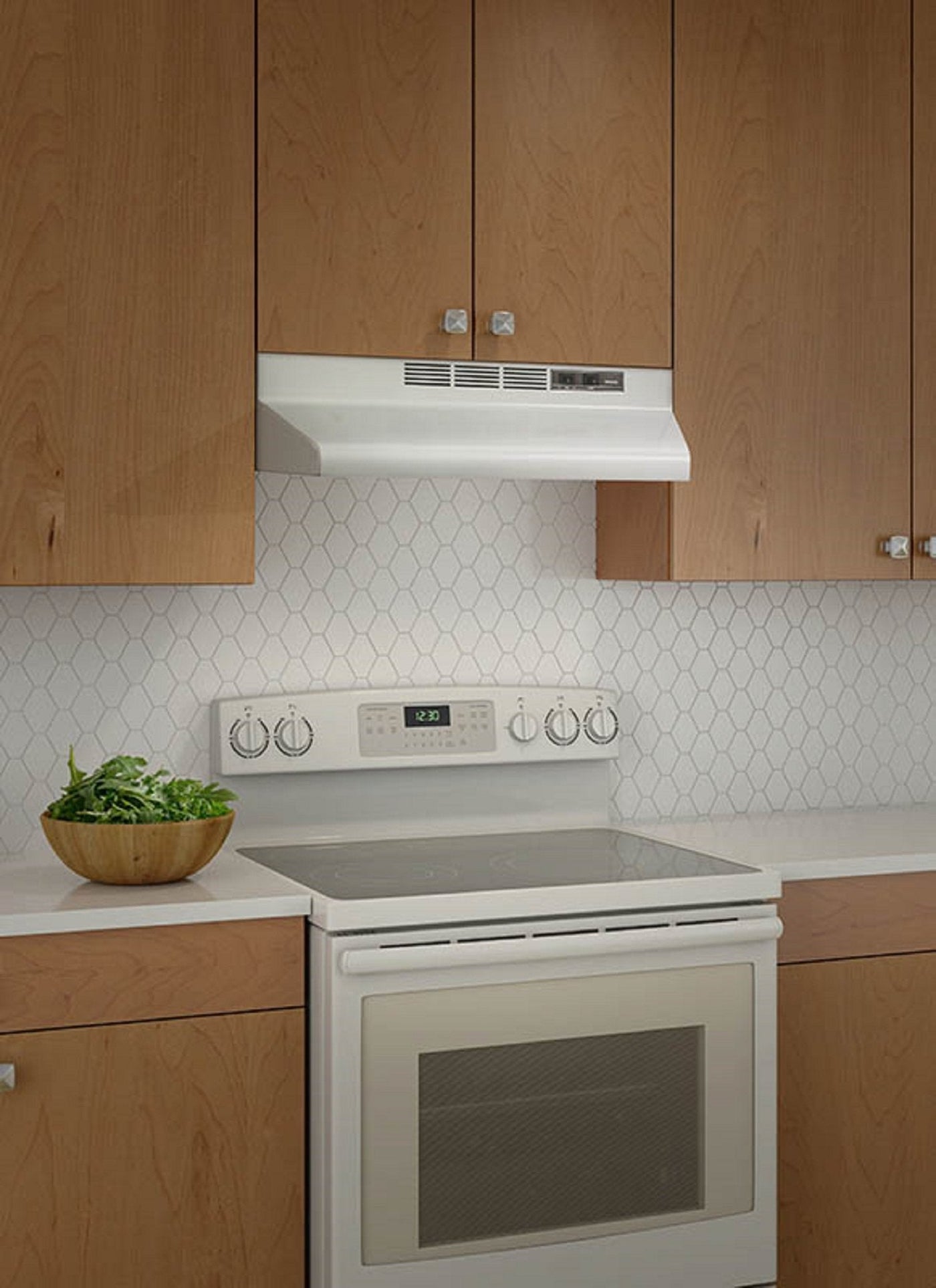 Broan White with Black Trim 30" 210 Max CFM Under-the-Cabinet Range Hood - BU230WH