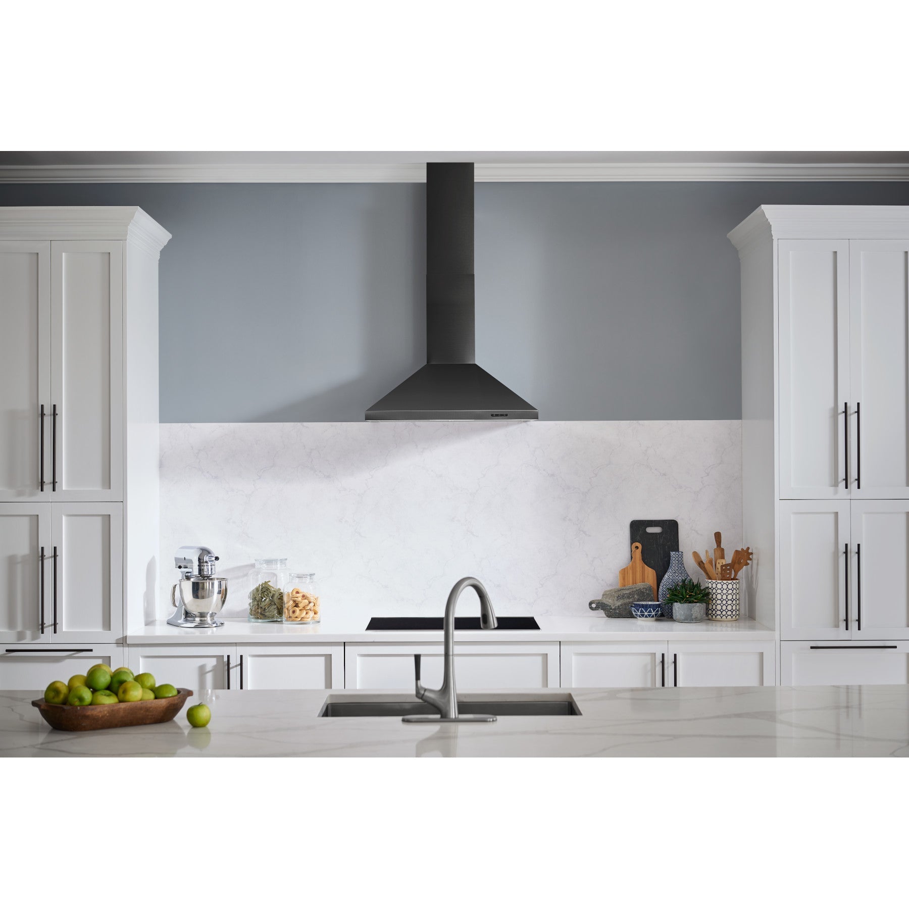 Broan Black Stainless Steel 30" 460 Max CFM Pyramidal Chimney Range Hood - EW4830BLS