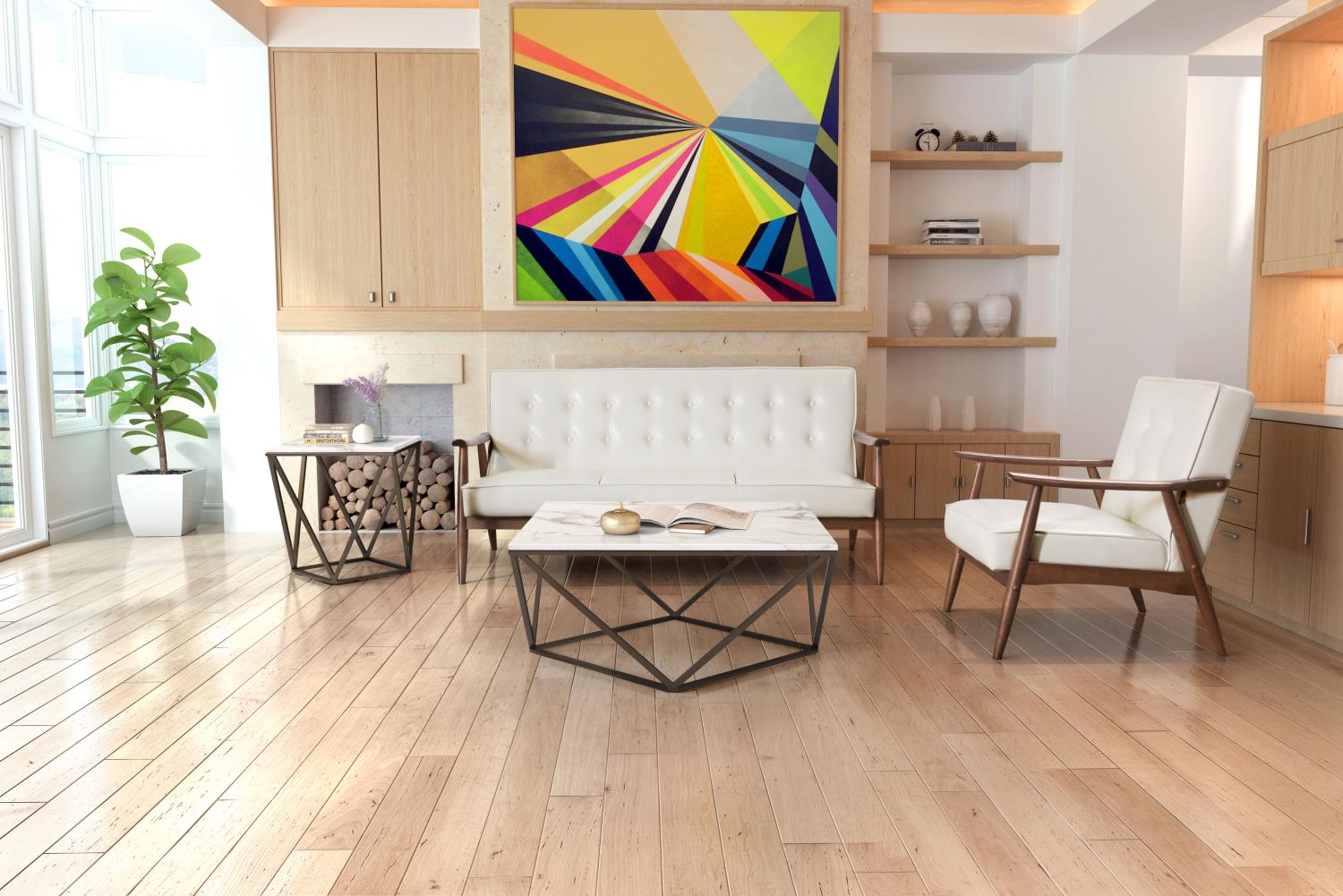 Tampico Marble Look End Table