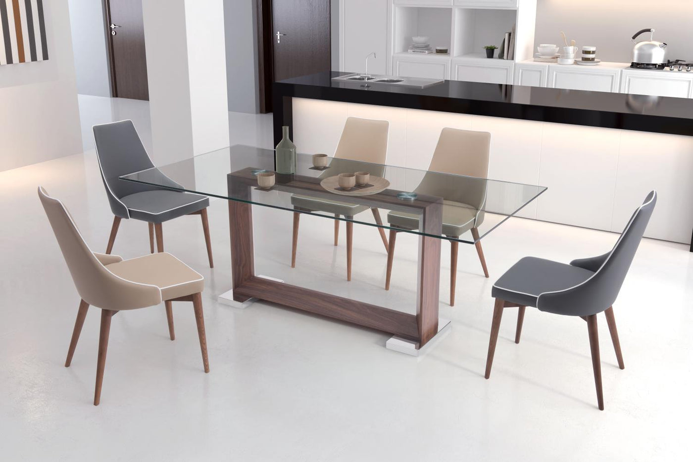 La Paz Dining Chair - Grey- Set Of 2