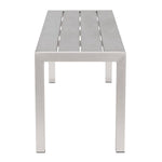 Campania Outdoor Dining Bench - Silver/Grey