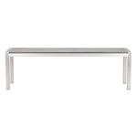 Campania Outdoor Dining Bench - Silver/Grey