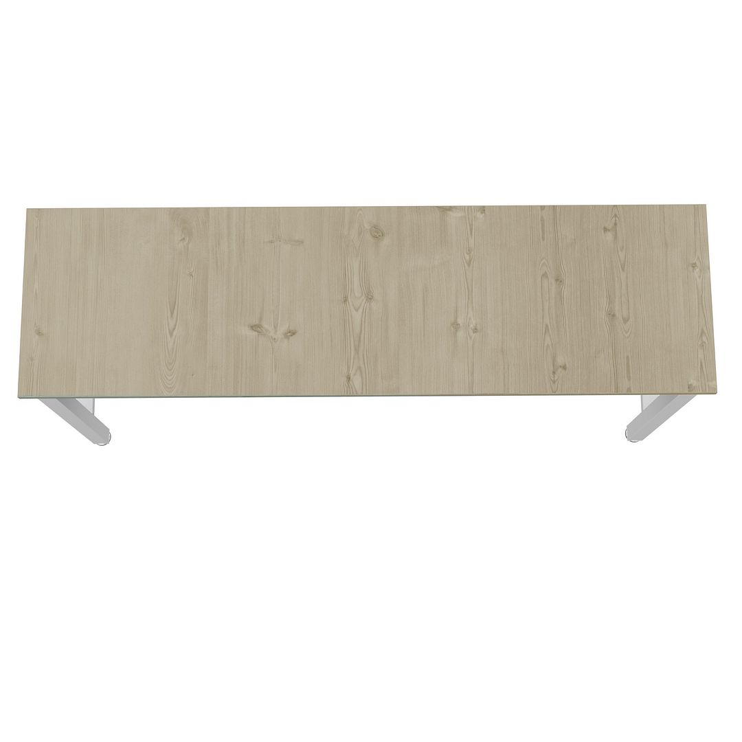 Maximus Natural Wood/Steel Garage Table - White