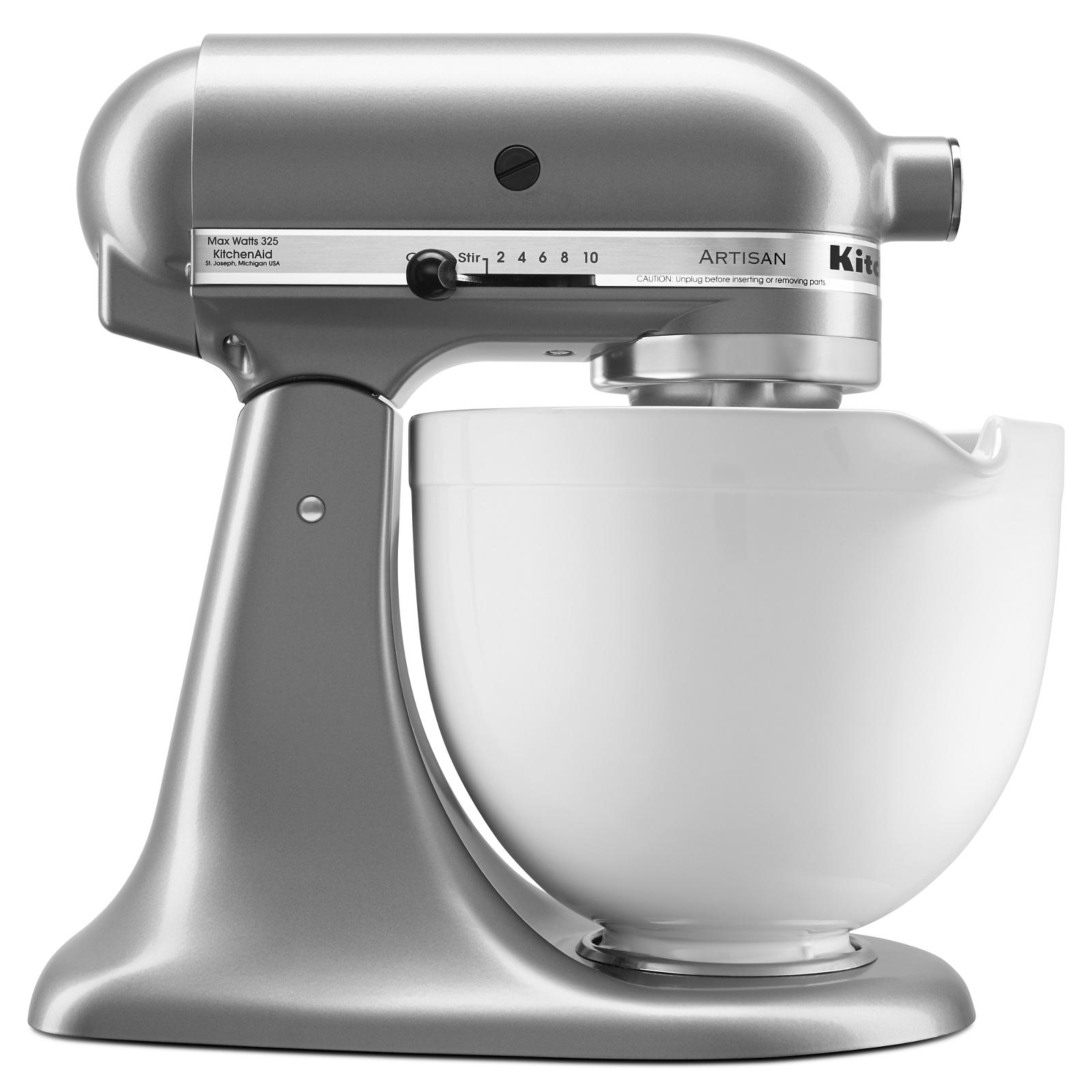 KitchenAid Contour Silver Artisan® Series 5 Quart Tilt-Head Stand Mixer - KSM150PSCU