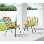 Rosthern Outdoor Dining Chair - Natural/Black - Set of 2