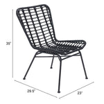 Rosthern Outdoor Dining Chair - Black - Set of 2
