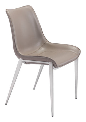 Teglberg Dining Chair - Greyish Brown/Silver - Set of 2