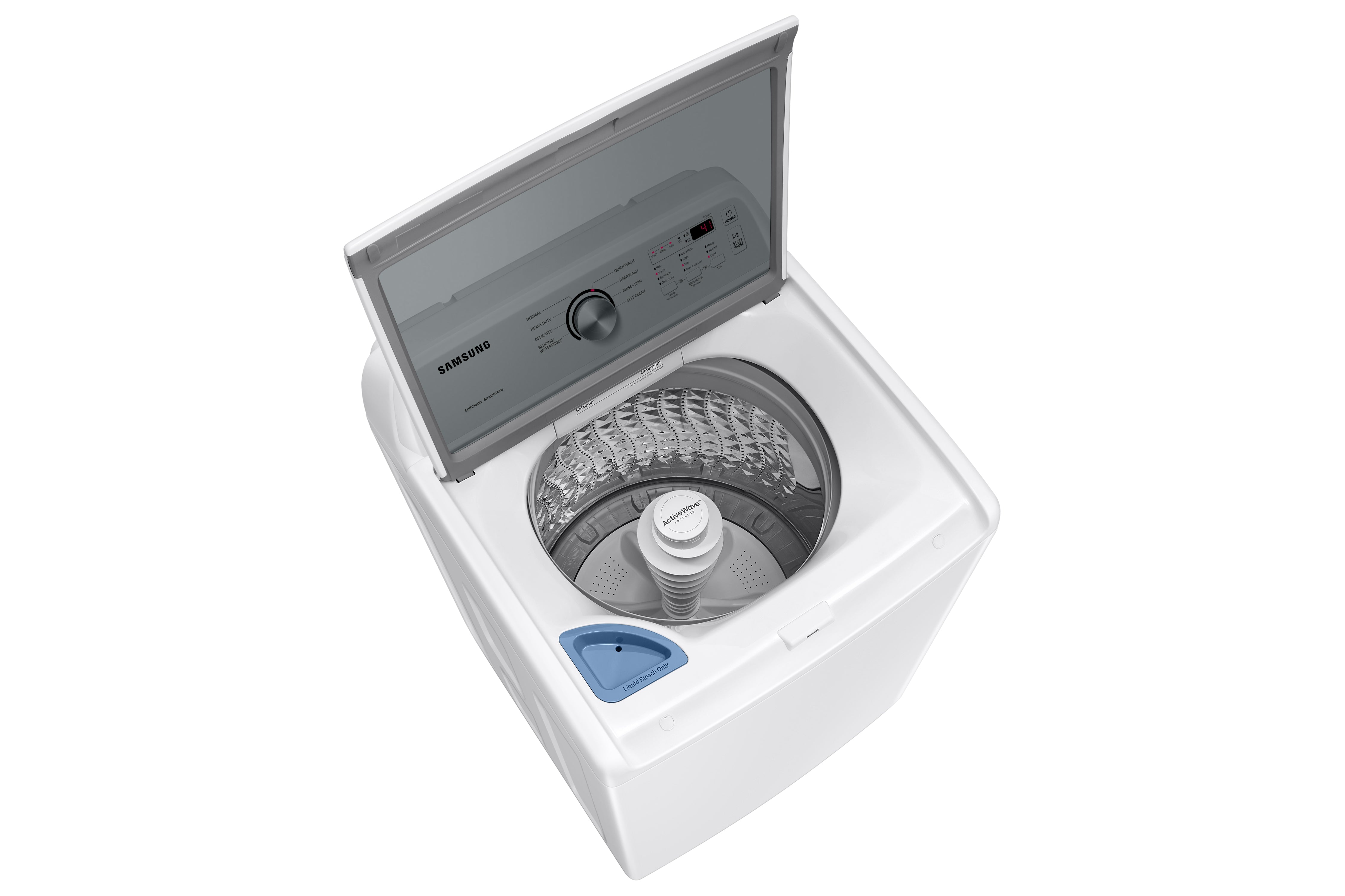 Samsung White Top Load Washer with ActiveWave Agitator (5.0 Cu.Ft) - WA44A3205AW/A4