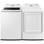 Samsung White Top-Load Washer (5.0 cu. ft.) & Electric Dryer (7.2 cu. ft.) - WA44A3205AW/DVE45T3200W