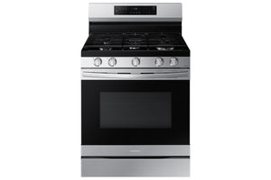 Samsung Cuisinière au gaz à convection par ventilateur 6,0 pi³ avec Wi-Fi et friture à air acier inoxydable NX60A6511SS/AC