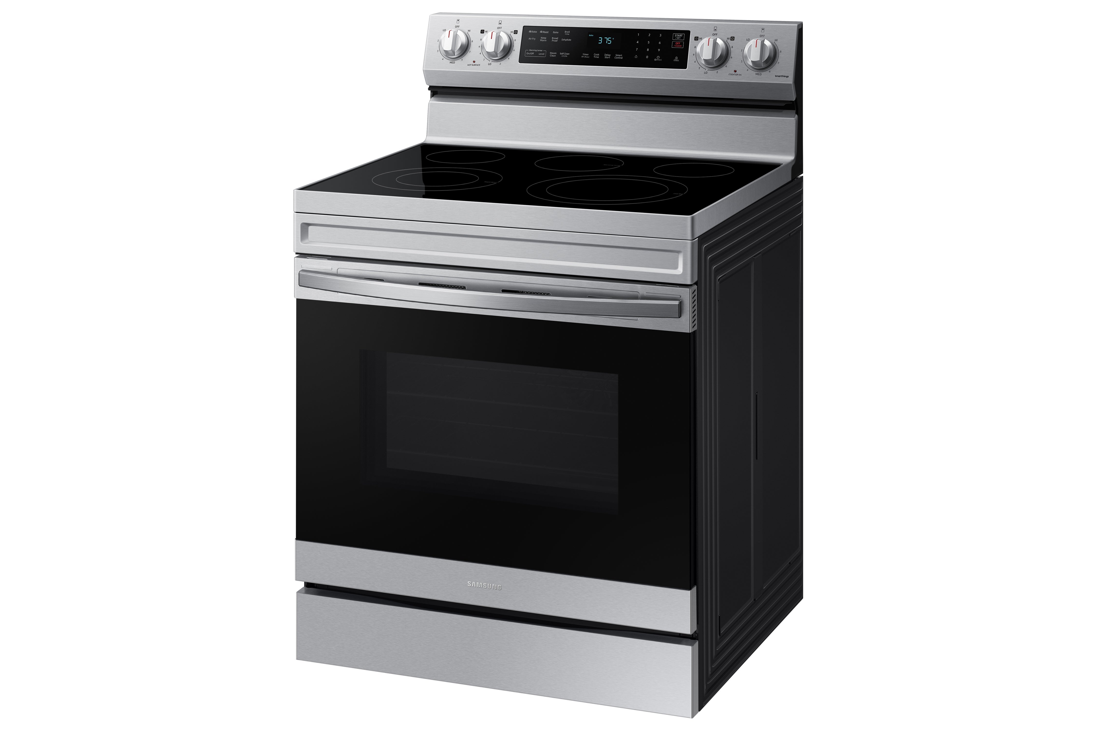 Samsung Stainless Steel Freestanding Electric Fan Convection Range with Air Fry and Wi-Fi (6.3 Cu.Ft) - NE63A6511SS/AC