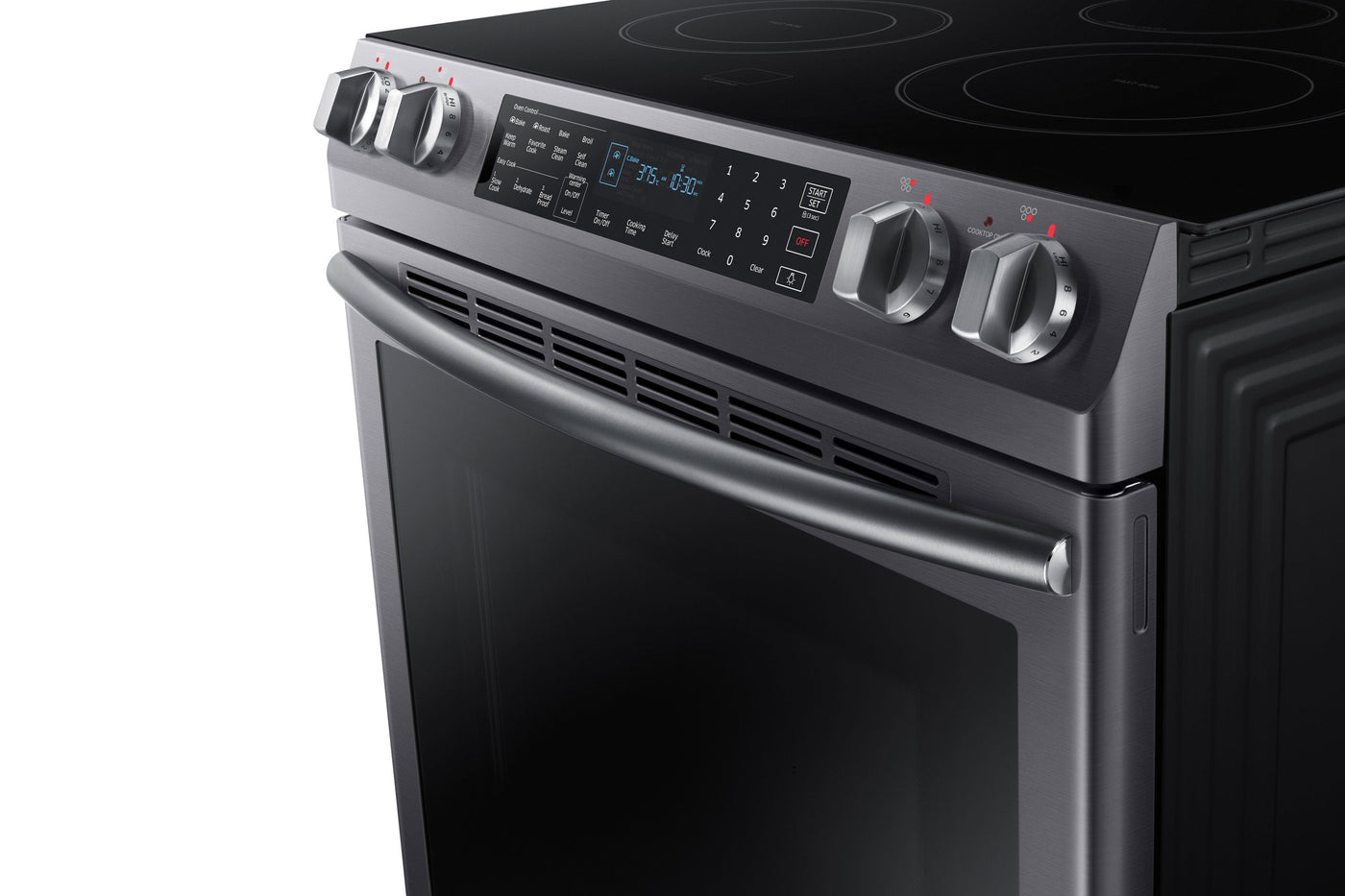 Samsung Black Stainless Steel Slide-in Electric Range (5.8 Cu. Ft.) - NE58R9430SG/AC