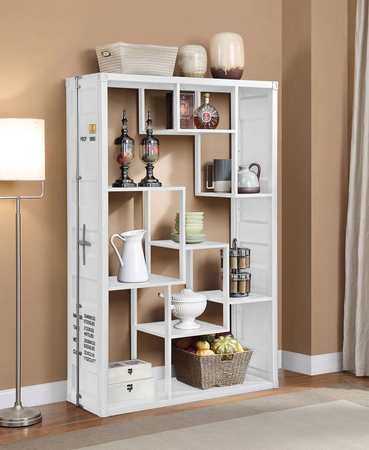 Konto Industrial Bookcase - White